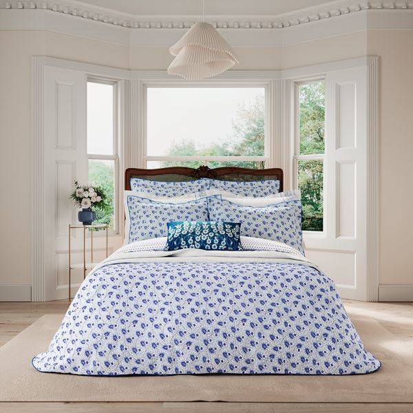 Swanwick Bedding - Indigo Blue White